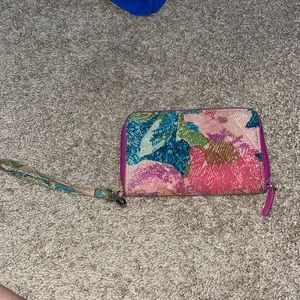 VERA BRADLEY VERY GOOD CONDITION MULTIPLE COLORS WALLET WRISTLET